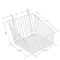 Azar Displays 8"H Sloped Chrome Wire Basket, PK2 300623 - alternate 2